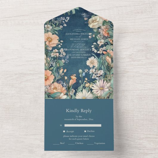 Invitation Tout En Un Luxueux Victorian Royal Elegance Mariage (À l'intérieur)