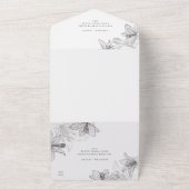 Invitation Tout En Un Lys floraux (Dehors)