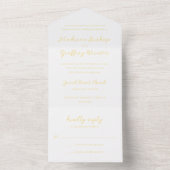 Invitation Tout En Un Madison Beurre Jaune Mariage élégant (À l'intérieur)