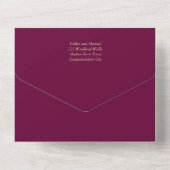 Invitation Tout En Un Magenta Floral Mariage (Verso)