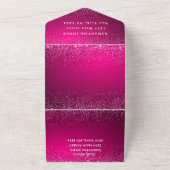 Invitation Tout En Un Magenta Fuchsia Parties scintillant étincelle Mode (Dehors)