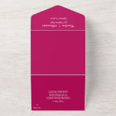 Invitation Tout En Un Magenta Rose Fuchsia Moderne Bold Élégant (Dehors)