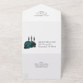 Invitation Tout En Un Magie du zodiaque | Roses de crâne gothiques sarce (Dehors)