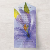 Invitation Tout En Un Magnifique Lys Violet Fondu Tout-En-Un (À l'intérieur)
