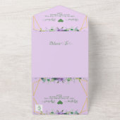 Invitation Tout En Un Magnifique Vignoble Lilac tout en un mariage Invit (Dehors)