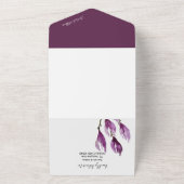 Invitation Tout En Un Magnolia Pastel Violet Violet Palette Aquarelle (Dehors)