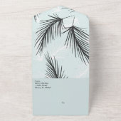 Invitation Tout En Un Main Mariage Tropical Palm tirée (Dehors)