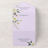 Invitation Tout En Un Maisées simples sur Lavande pâle (Dehors)