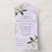 Invitation Tout En Un Maisées simples sur Lavande pâle (À l'intérieur)