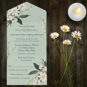 Invitation Tout En Un Maisées simples sur Sage Green
