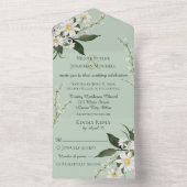 Invitation Tout En Un Maisées simples sur Sage Green (À l'intérieur)