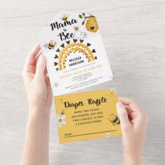 Invitation Tout En Un Mama to Bee Baby shower