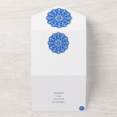 Invitation Tout En Un Mandala en bleu (Dehors)