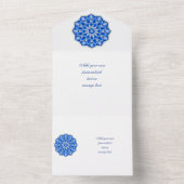 Invitation Tout En Un Mandala en bleu (À l'intérieur)