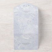 Invitation Tout En Un Marbre bleu moderne Minimal Pas de dîner (Dehors)