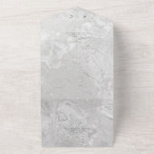 Invitation Tout En Un Marbre gris moderne Code QR minimal (Dehors)