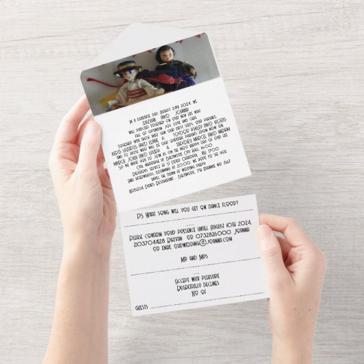 Invitation tout en un mariage (Déchirure)