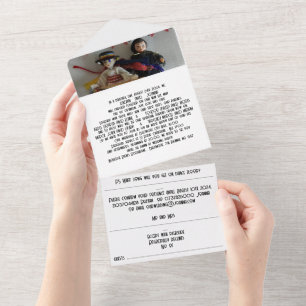 Invitation tout en un mariage