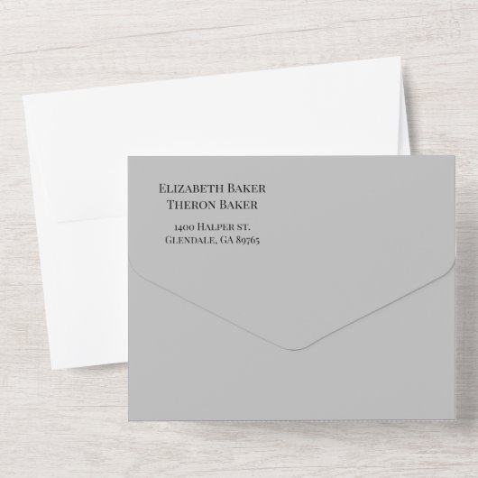 Invitation tout en un mariage (Verso)