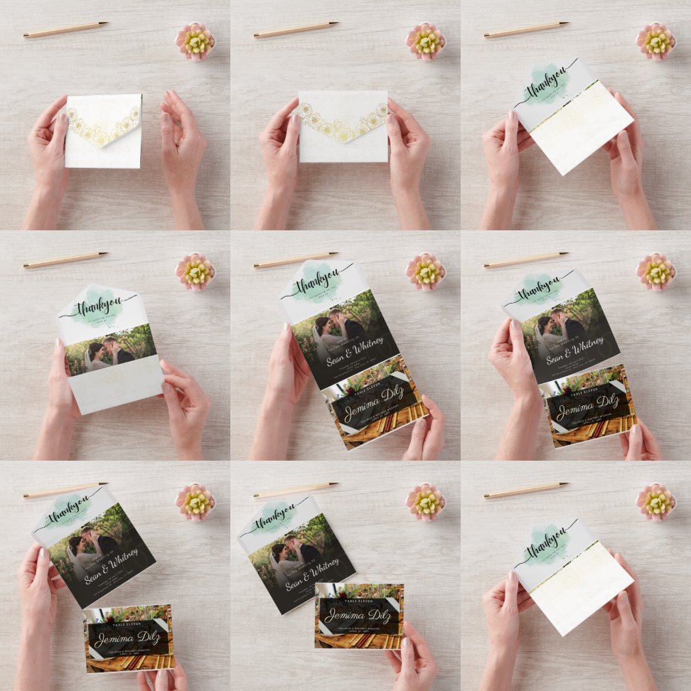 Invitation tout en un mariage