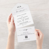 Invitation tout en un mariage (Déchirure)