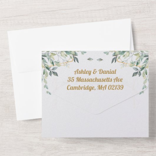 Invitation tout en un mariage (Verso)