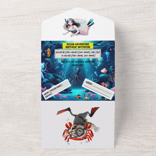 Invitation tout en un mariage (Dehors)