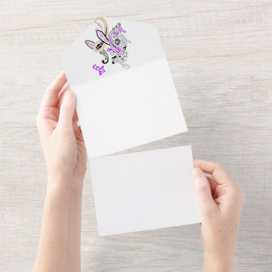 Invitation tout en un mariage (Déchirure)
