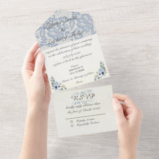 Invitation tout en un mariage