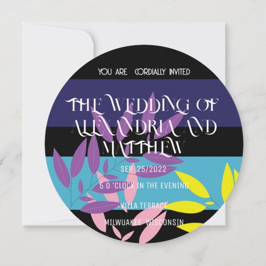 Invitation tout en un mariage (Dos)