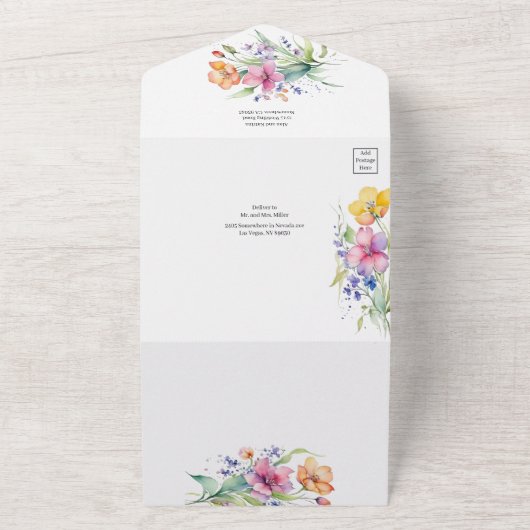 Invitation tout en un mariage (Dehors)