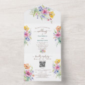 Invitation tout en un mariage (À l'intérieur)