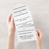 Invitation tout en un mariage (Déchirure)