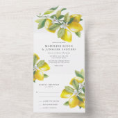 Invitation Tout En Un Mariage à la Fleur de Citron  (À l'intérieur)