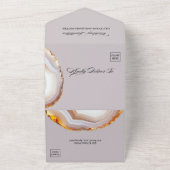 Invitation Tout En Un Mariage Abstrait en Agate Tranchée (Dehors)