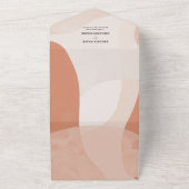 Invitation Tout En Un Mariage Abstrait en terre cuite de Bohême (Dehors)