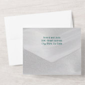 Invitation Tout En Un Mariage Anniversaire de fête Sable Dollar Code QR (Verso)