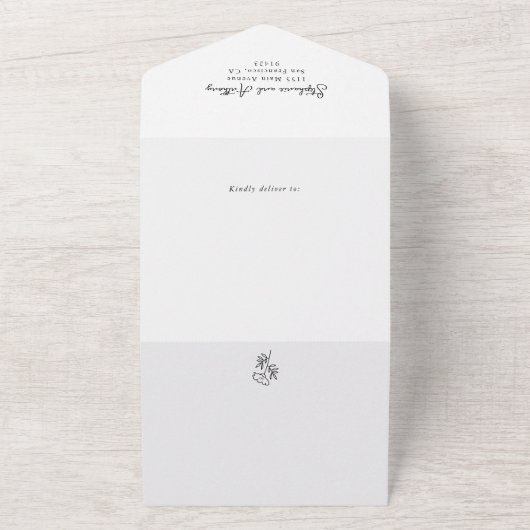 Invitation Tout En Un Mariage Arc Fleur sauvage en terre cuite botanique (Dehors)