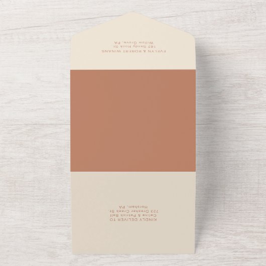 Invitation Tout En Un Mariage Arch en terre cuite (Dehors)