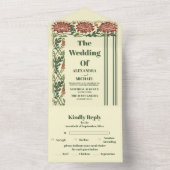 Invitation Tout En Un Mariage Art nouveau classique (À l'intérieur)