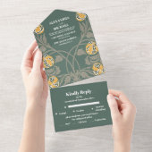 Invitation Tout En Un Mariage Art nouveau classique (Déchirure)