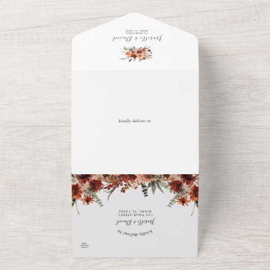 Invitation Tout En Un Mariage automne automne tout en un (Dehors)