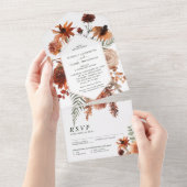 Invitation Tout En Un Mariage automne automne tout en un (Déchirure)
