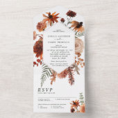 Invitation Tout En Un Mariage automne automne tout en un (À l'intérieur)