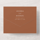 Invitation Tout En Un Mariage Automne Terracotta Script Code QR (Verso)