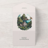 Invitation Tout En Un Mariage aux Caraïbes Aquarelle Tout Compris (Dehors)