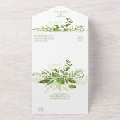 Invitation Tout En Un Mariage avec couronne rustique botanique de Wildwo (Dehors)