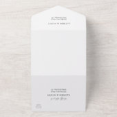 Invitation tout en un mariage avec des fleurs rose (Dehors)