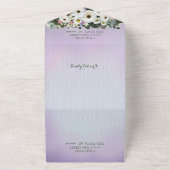 Invitation Tout En Un Mariage avec Guirlande de Gerbera (Dehors)