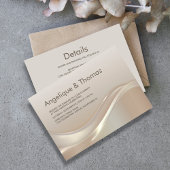 Invitation Tout en un Mariage beige élégant